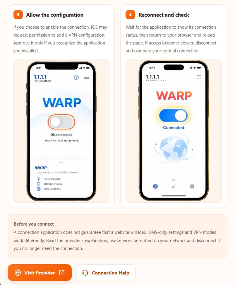 ios Cloudflare setup reference, step 3